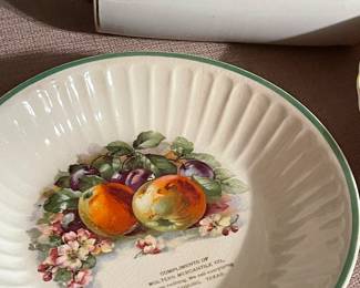 ADVERTISING BOWL FROM WOLTERS MERCHANTILE, ROLLING PIN FROM HERZIF GENERAL MERCHANDISE 