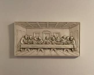 VINTAGE PLASTER LAST SUPPER PLAQUE