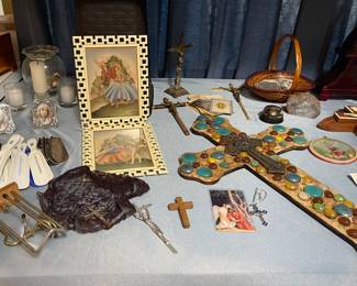 VINTAGE VICTORIAN COUPLE FRAMED PICTURES SIGNED SANDRE