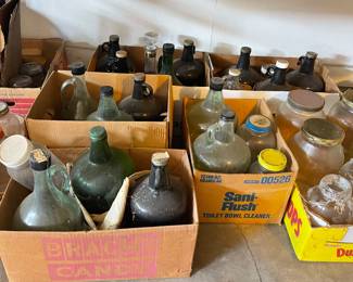 GLASS GALLON JUGS, TONS OF CANNING JARS