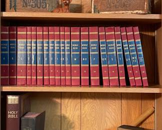 OLD BIBLES, VINTAGE ENCYCLOPEDIAS, OLD WOOD BOXES