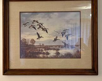 VINTAGE FRAMED DUCK PRINT BY MAASS