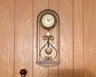 MCM WALL SCONCES, HOWARD MILLER CLOCK
