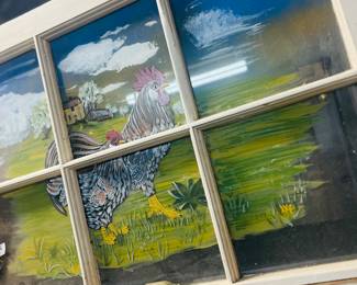 Reverse Painted Window