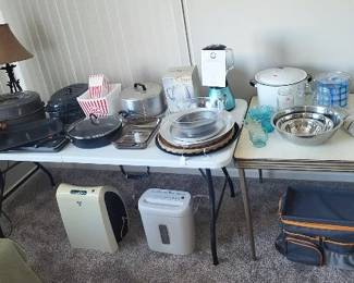 Dehumidifier, Air Purifier, Shredder, Coolers and Loads of Cookware