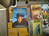 2 boxes of Louis L'Mour paperbacks...