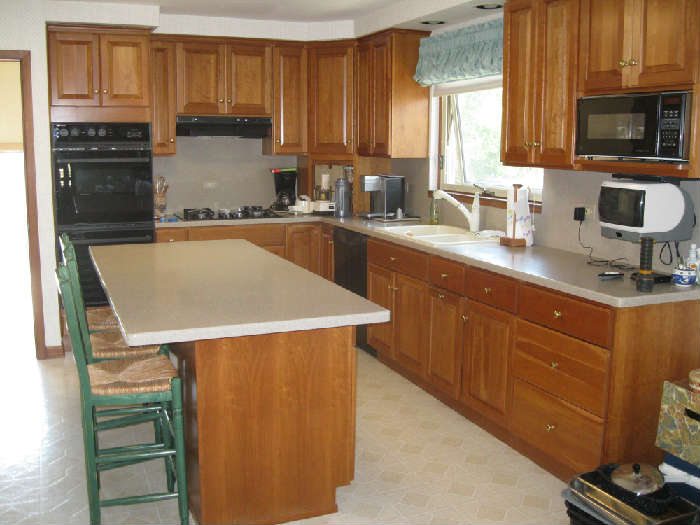 Cabinets (Corian counters) & appliances are for sale - but cannot be removed until August.....