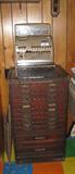 CASH REGISTER and ANTIQUE CABINET....