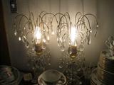 Vintage crystal piano lamps....