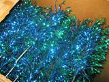 VINTAGE METAL CHRISTMAS TREE - "PEACOCK" IS THE COLOR....AWESOME!!!!