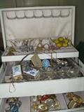 Great jewelry.....cameos, large earrings (many sterling), Navajo necklace.....