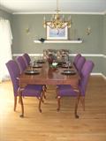 CHAIRS ARE DARKER EGGPLANT COLOR THAN PHOTO SHOWS