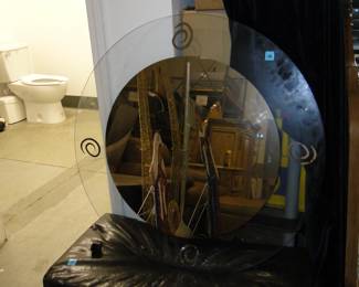 A very fun , glass and mirror clock