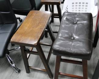 Stools and laundry basket too