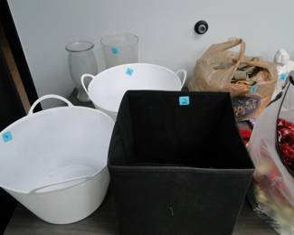Bins, and totes and buckets