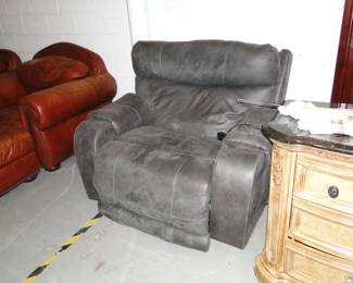 Gray oversized chair