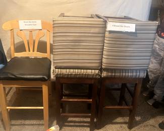 1. Town black padded bar stool