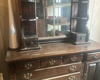 Mirror with chest cabinet drawers