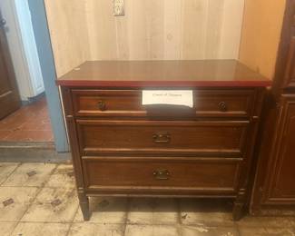 Antique brown chest drawer