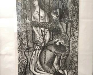 Orig. Etching by B. M. Jackson, listed