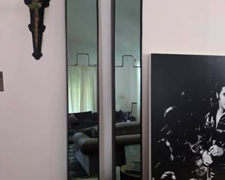 Two of Five Mirrored Art Panels