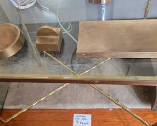 Brutalist Gilt Desk Set