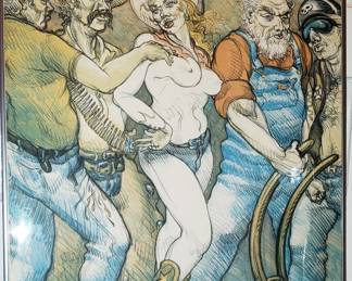 "At Adeliza's Candy Store" Orig. Litho by Luiz Jimenez, listed. 7 / 40