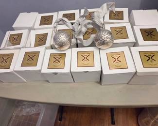 Sterling Silver Globe Ornaments by Saint Albans Collection