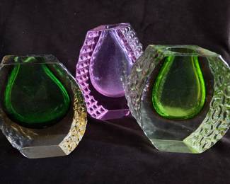 Three Italian Art Glass Vases