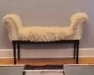 "Lila" Bench by Margaret Elman.  An Early-20th. C. Bench topped with a Shag Rug 