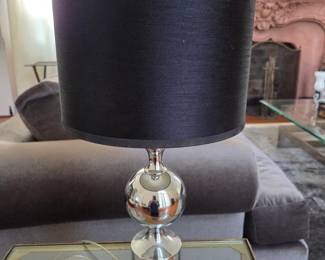 Pair of Italian "Mod" Chrome Lamps, possibly by Phillippe Barbier