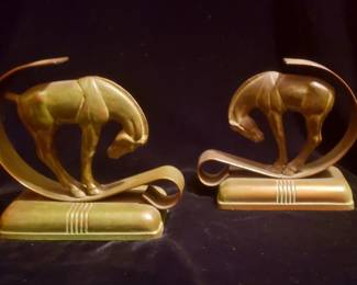 Art Deco Bronze Equestrian Book Ends