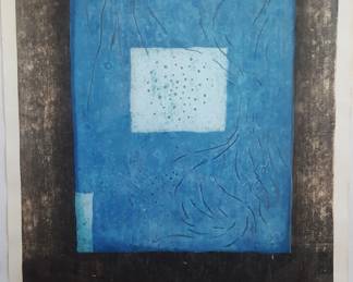 "Nostalgia in Blue" Orig. Litho by H. Tajima, listed