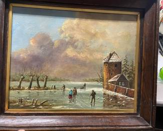 Dutch oil painting circa 19 40, 1950
