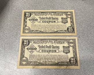 Company store coupons circa 1930