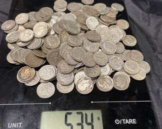 250 approximately silver Roosevelt dimes
