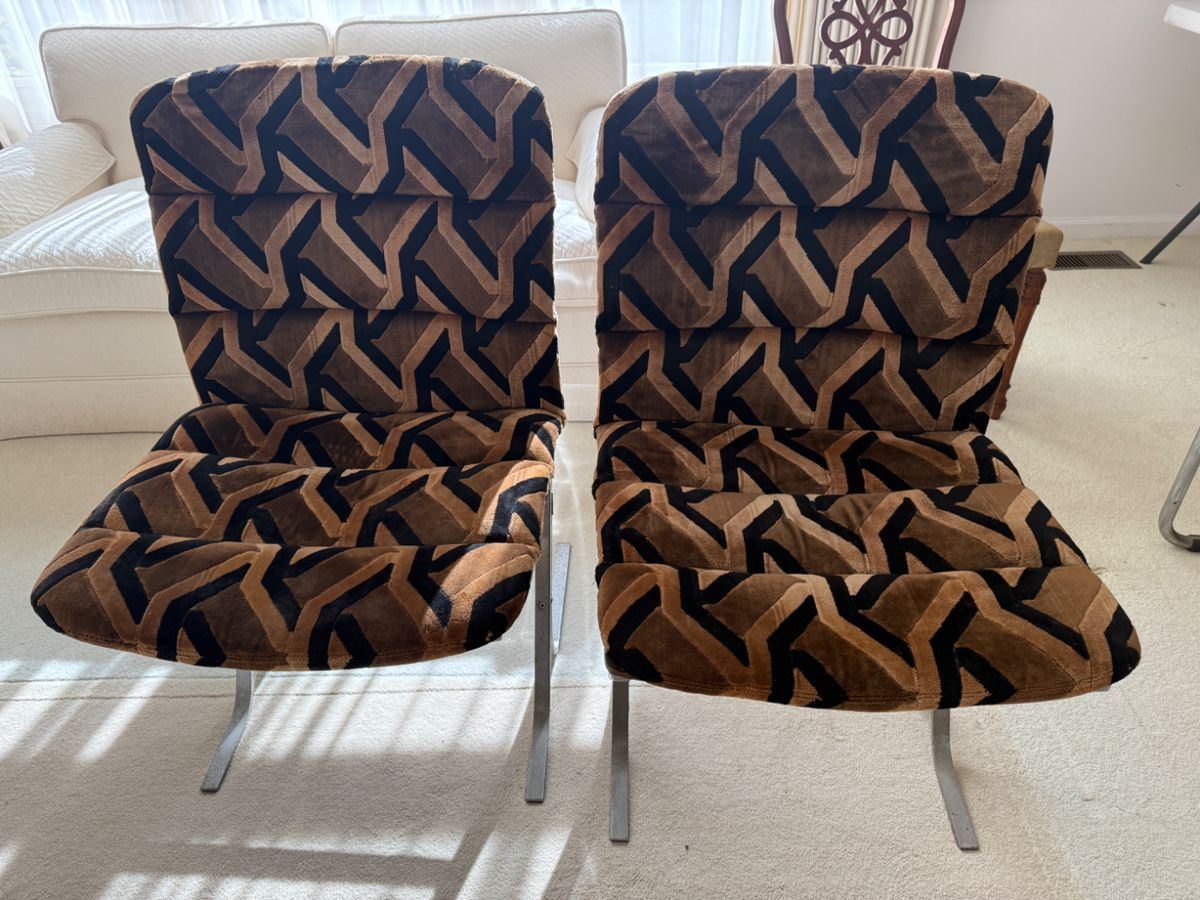 MCM chrome side chairs