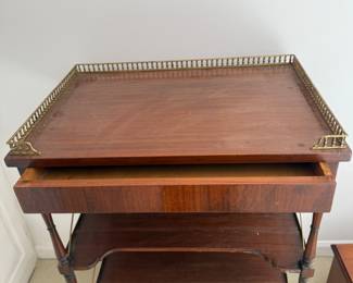 Tiered table w/one drawer