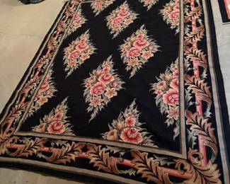 Old needlepoint rug 8x6