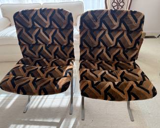 MCM chrome side chairs