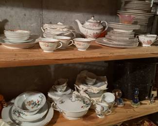 Multiple full sets of China.