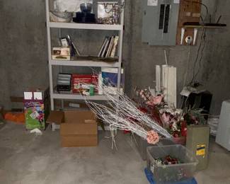 Miscellaneous home decor, books, newspapers