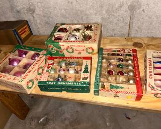 Beautiful vintage Christmas ornaments Modern glass and plastic ornaments also