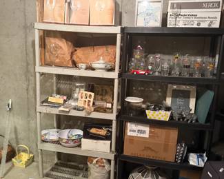 Tons of Lenox glassware, keepsake frames, bar glasses.