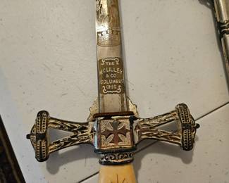 M.c. Lilley Masonic knights templar sword