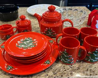 Waechtersbach- German - Christmas Tree Pattern Ceramic Dinnerware