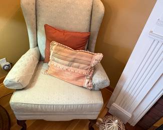 Wing Chairs & Decorative Pillows
