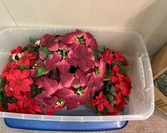 Silk Poinsettias