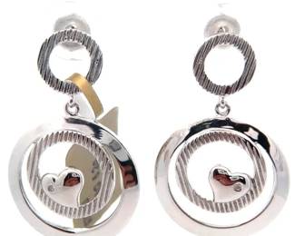 Ultra-Glam Coiled Double Halo Textured Drop Earrings