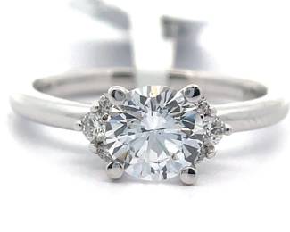 0.13 Carat Natural Diamond Cluster Ring in 14k White Gold